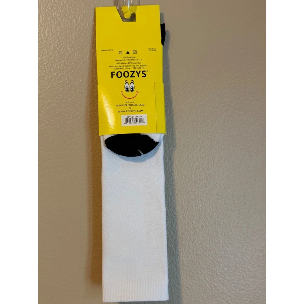 White Compression Socks Airline Travel Comfort Sports Knee High Socks Foozys OS